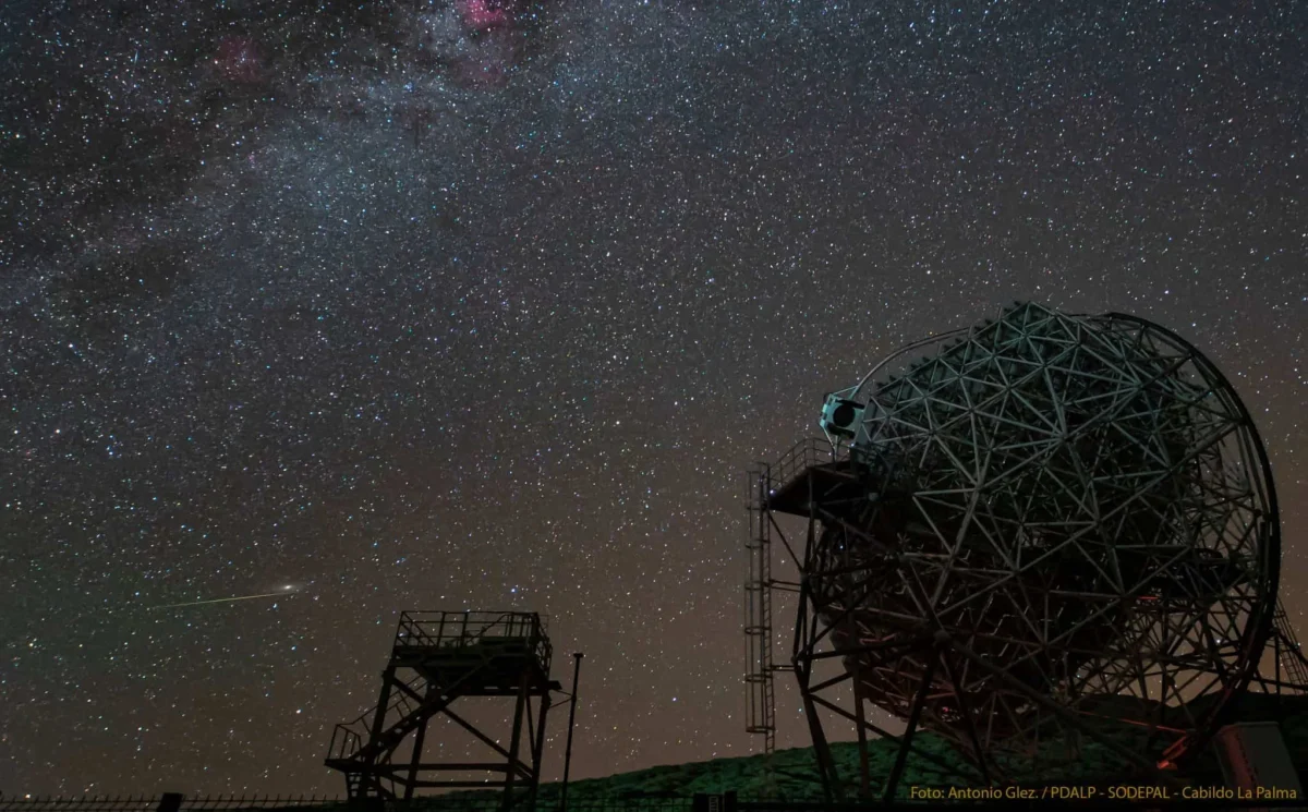 perseidas en la palma